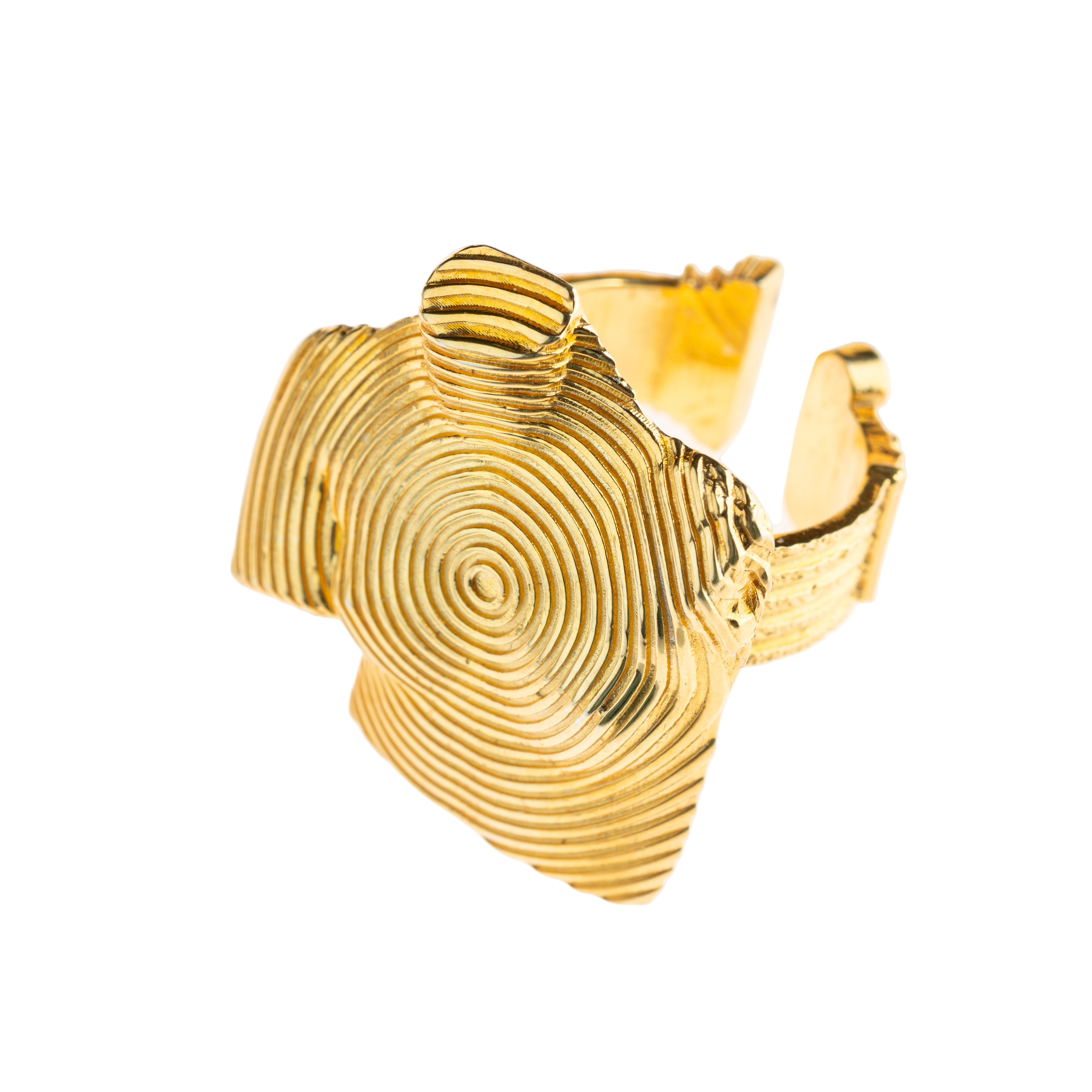 “Vibration of Feelings” - მოოქროვილი ვერცხლის სკულფტურული ბეჭედი