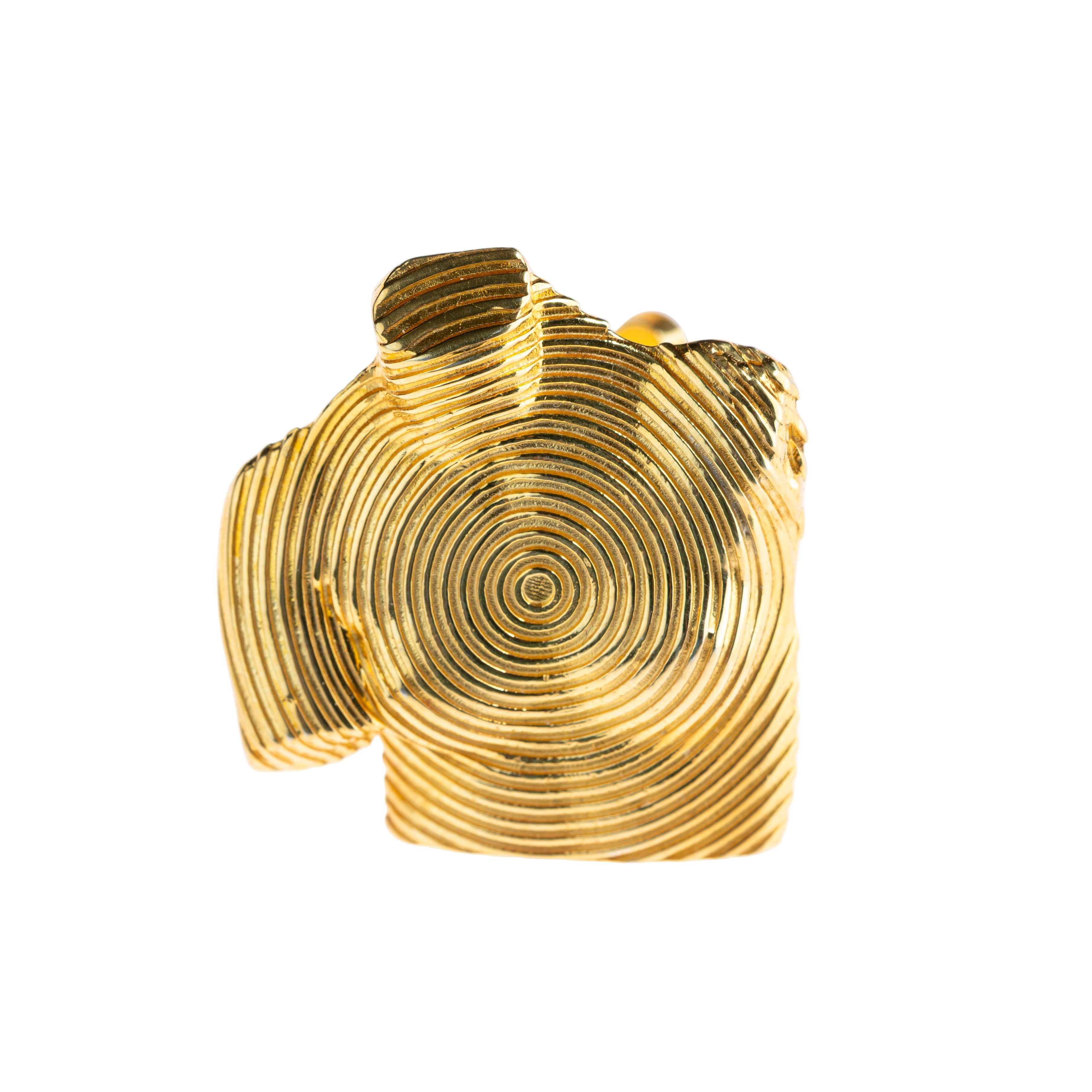 “Vibration of Feelings” - მოოქროვილი ვერცხლის სკულფტურული ბეჭედი